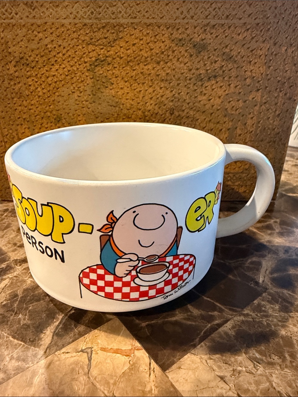 Vintage 1980 “Soup- er Person” stoneware soup mug Ziggy by Tom Wilson